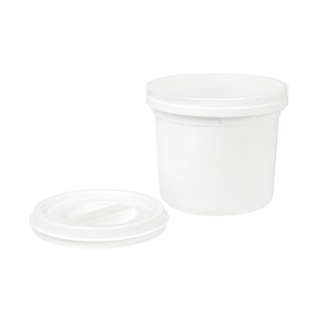 ถังข้าวสารพลาสติกกลม 5 กก. KECH CLOUD สีขาว_2