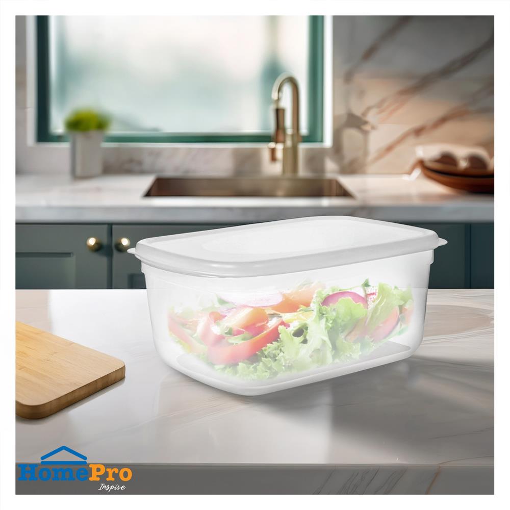 กล่องอาหารเหลี่ยม 8.4 ลิตร KECH CLOUD สีใส