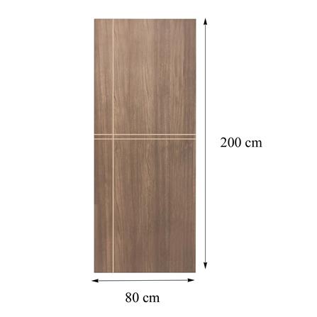 ประตูภายในเมลามีน AZLE L-03 80X200 ซม. สีน้ำตาล ไม่เจาะลูกบิด_4