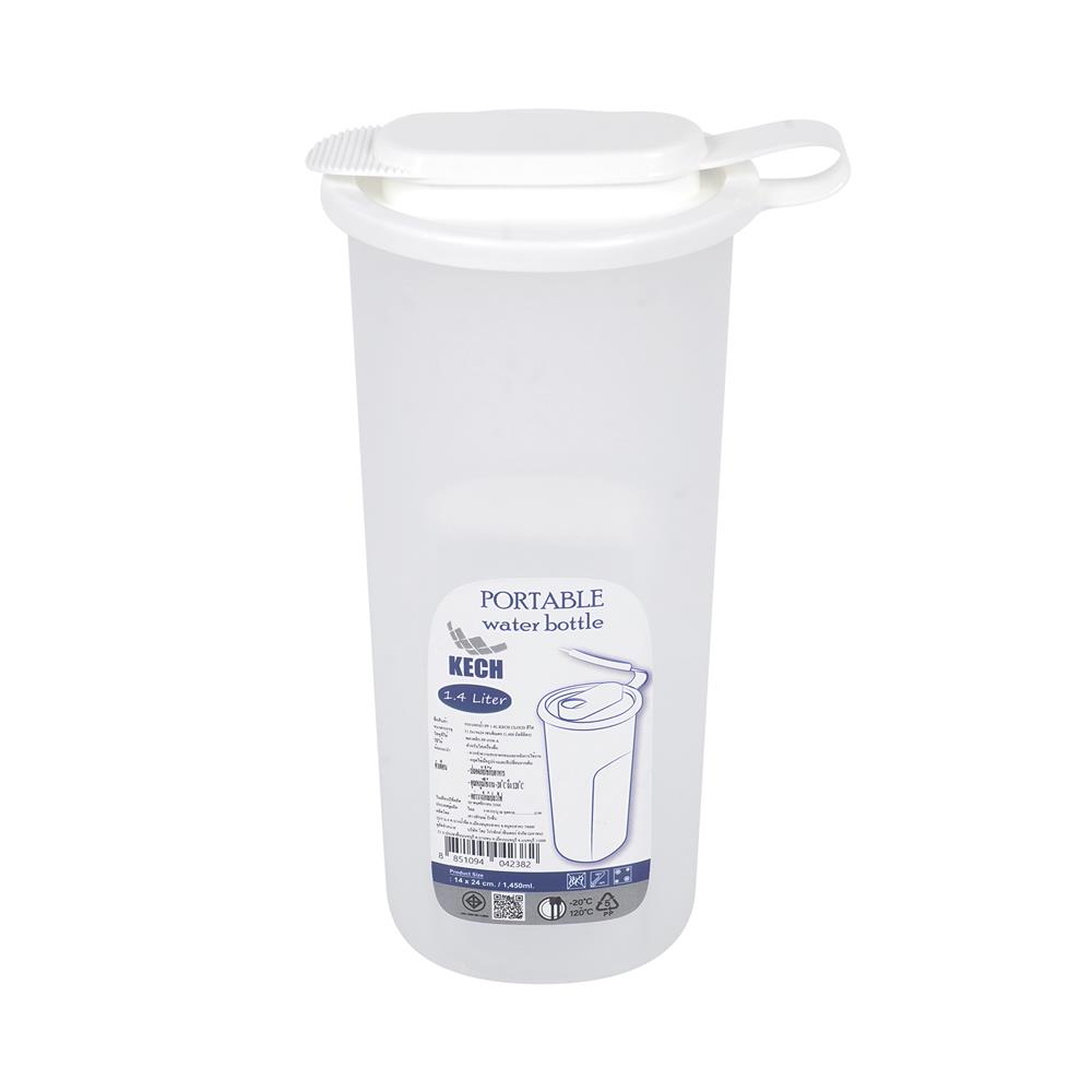 กระบอกน้ำ PP 1.4 ลิตร KECH CLOUD สีใส