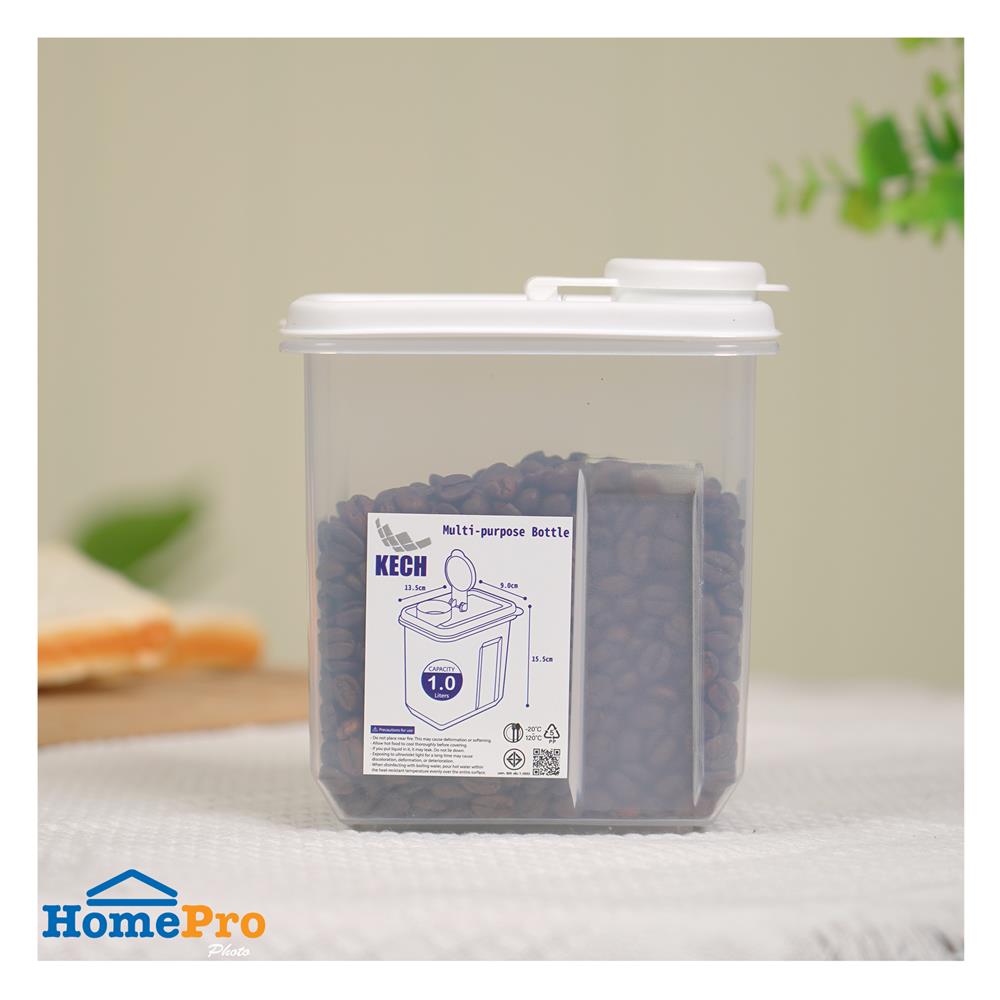 ขวดโหล PP ฝาดึง KECH CLOUD 1 ลิตร สีใส