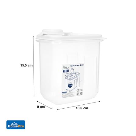 ขวดโหล PP ฝาดึง KECH CLOUD 1 ลิตร สีใส_5