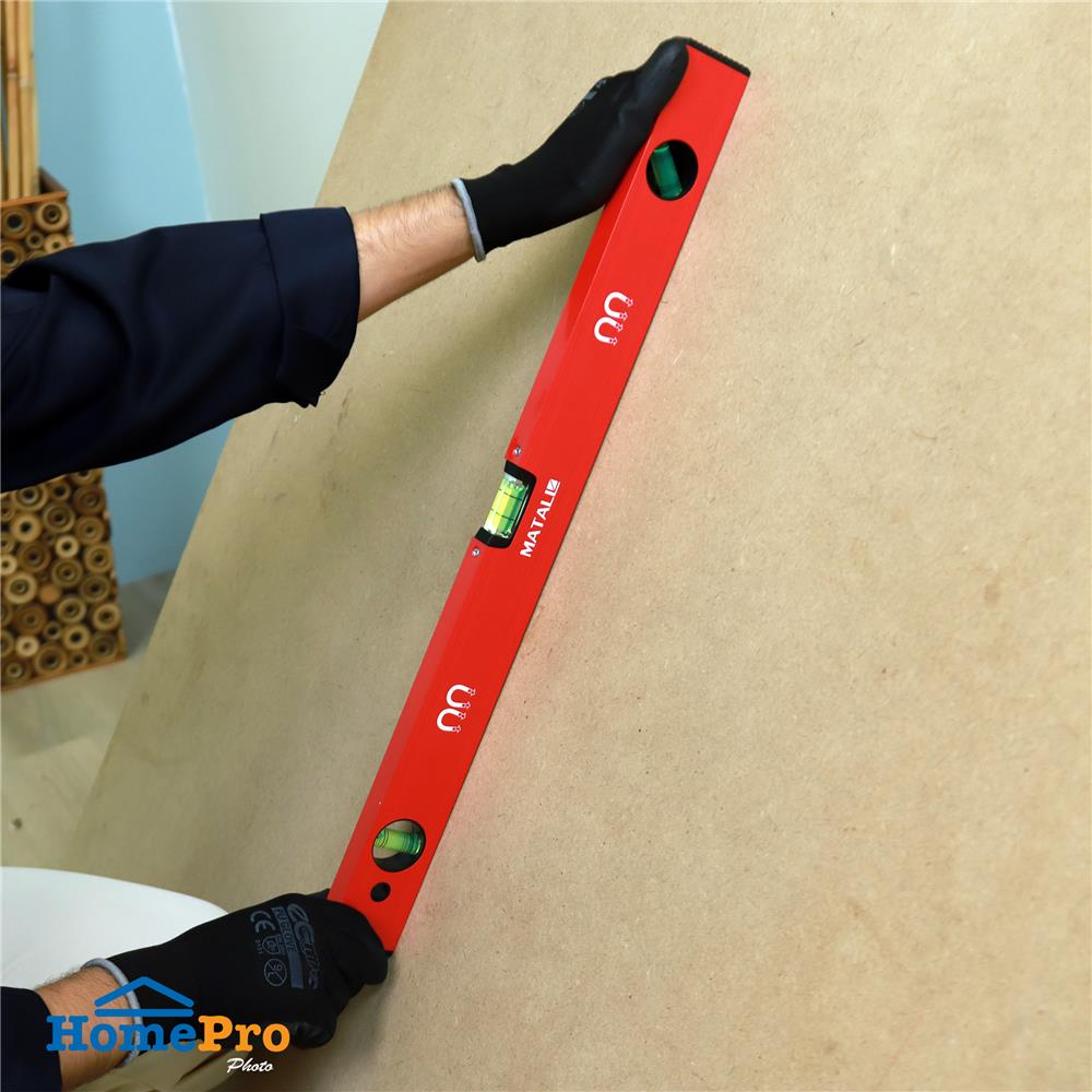 ระดับน้ำอะลูมิเนียมแถบแม่เหล็ก MATALL BOX 24 นิ้ว