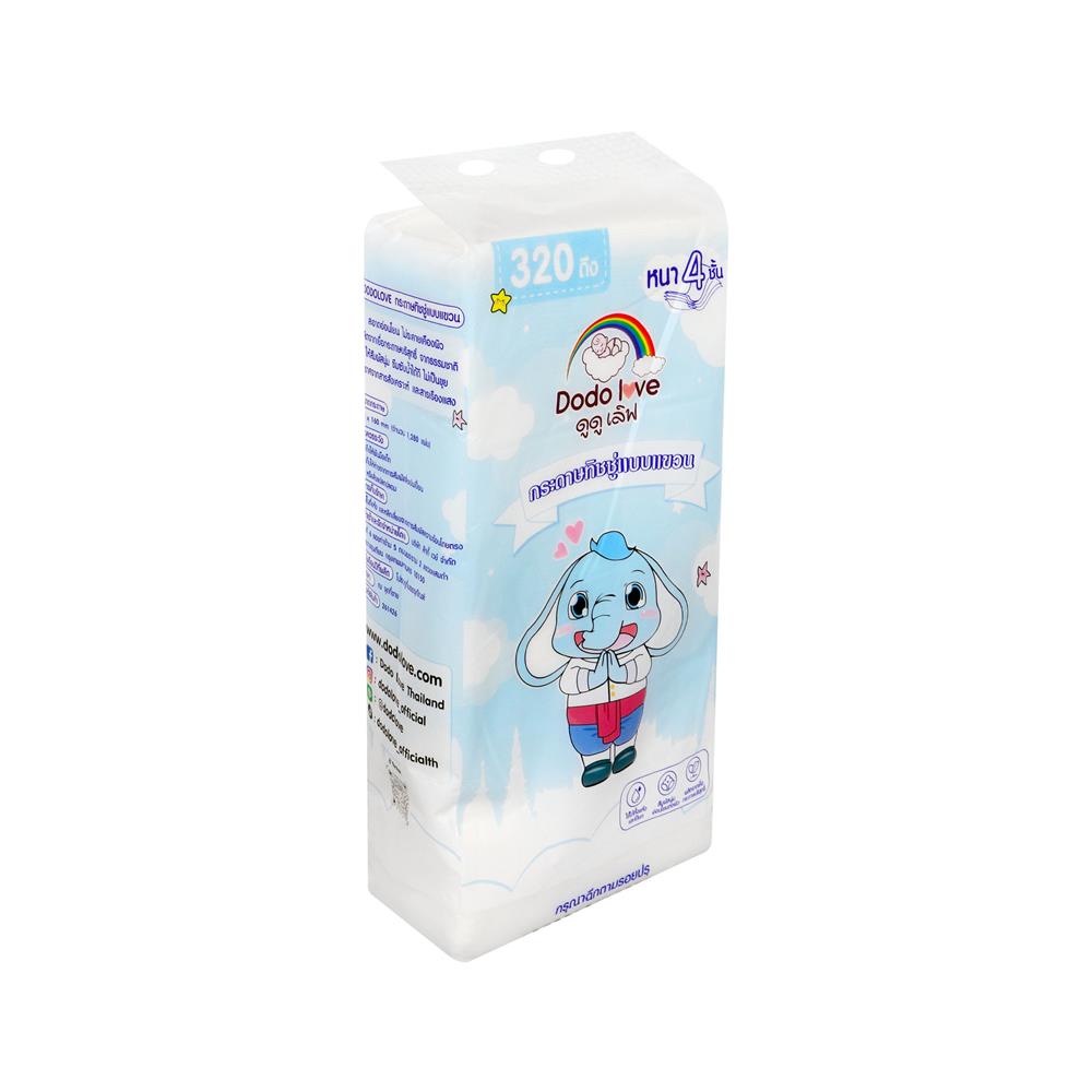 กระดาษเช็ดหน้า DODOLOVE HANGING 320 แผ่น