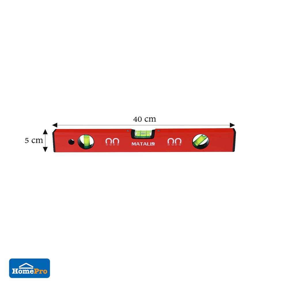 ระดับน้ำอะลูมิเนียมแถบแม่เหล็ก MATALL BOX 16 นิ้ว