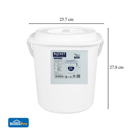 ถังข้าวสารพลาสติกเหลี่ยม 10 กก. KECH CLOUD สีขาว_6