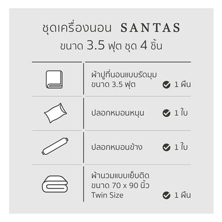 ชุดผ้าปูที่นอน 3.5 ฟุต 4 ชิ้น SANTAS GENTLY BLOOM PI_4