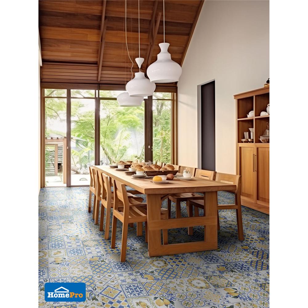 กระเบื้องพื้น 16x16 นิ้ว DURAGRES เลม่อน ครัช คัลเลอร์ฟูล 0.96 ตร.ม.