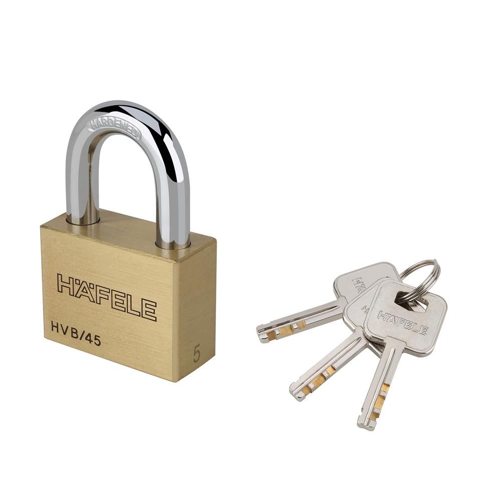 กุญแจคีย์อะไลก์ HAFELE 482.01.989 45 มม. สีทองเหลือง 5 ตัว/ชุด