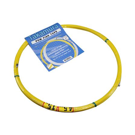 ลวดร้อยท่อดึงสายไฟ FISH TAPE TAKAMURA 4.50 มม. 15 ม. สีเหลือง