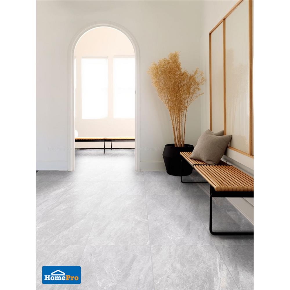 กระเบื้องพื้นพอร์ซเลน 60x60 ซม. TARA เบลเลน ไลท์เกรย์ A 1.44 ตร.ม.