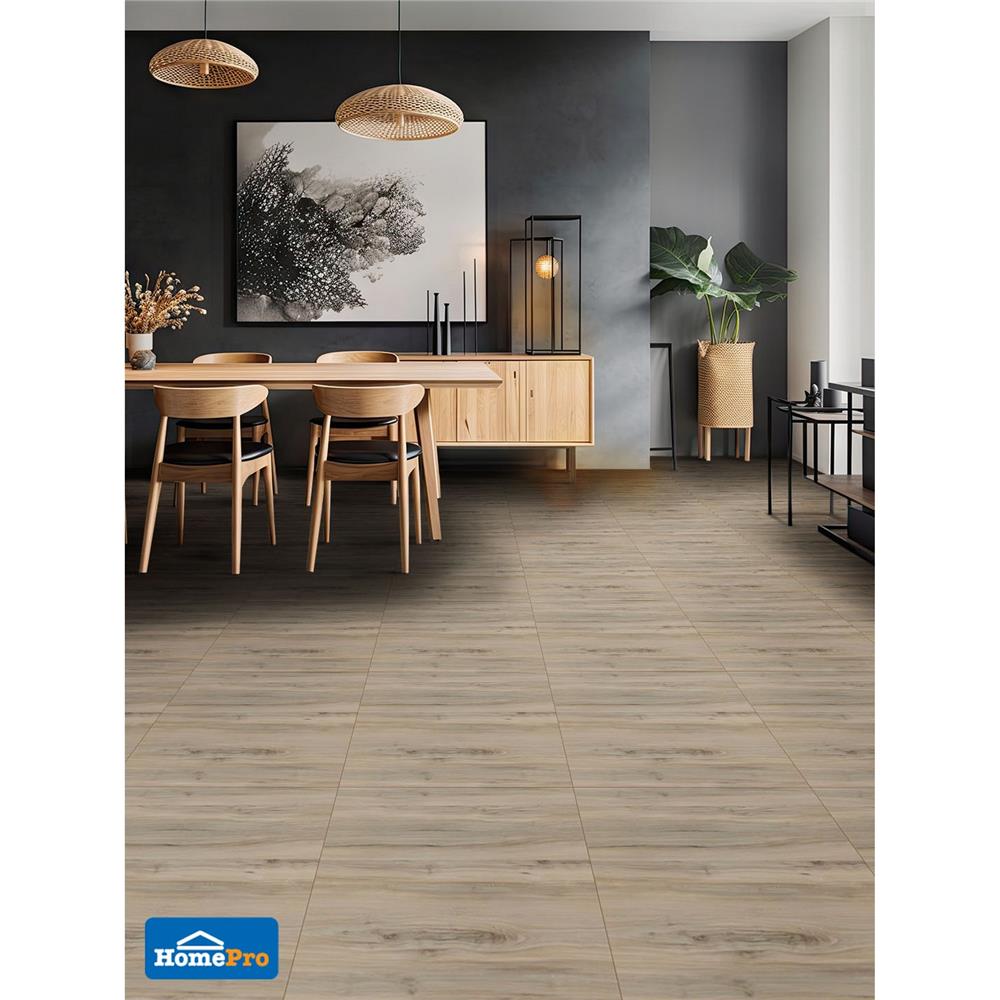 กระเบื้องพื้นพอร์ซเลน 60x60 ซม. TARA ไอวาร์ วู้ด ไลท์บราวน์ A 1.44 ตร.ม.