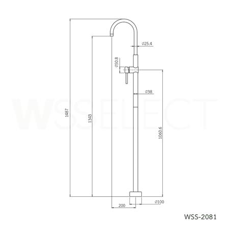 ก๊อกผสมอ่างอาบ WS WSS-2081 สีสเตนเลส_1