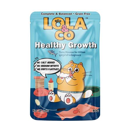 อาหารเปียกแมว LOLA&CO HEALTHY GROWTH TUNA MOUSSE FOR KITTEN 80 ก._0