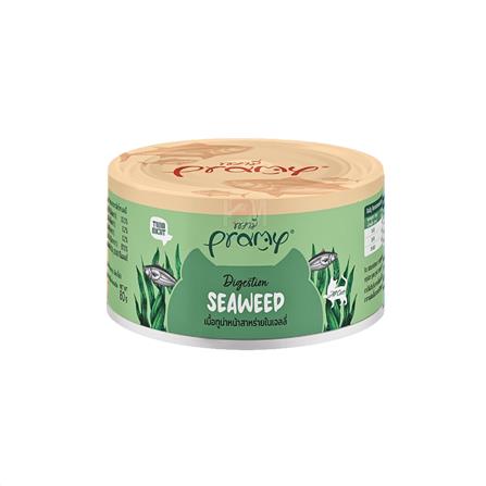อาหารเปียกแมว PRAMY TUNA MEAT TOPPING SEAWEED IN JELLY 80 ก._0
