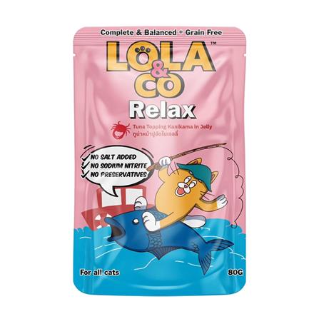 อาหารเปียกแมว LOLA&CO RELAX TUNA TOPPING KANIKAMA IN JELLY 80 ก._0