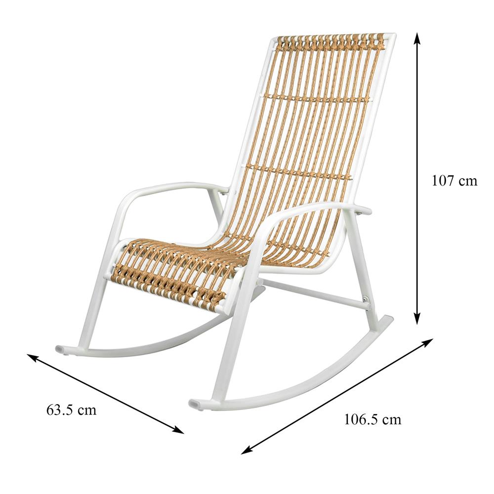 เก้าอี้พักผ่อน SPRING ROCKING LINA สีขาว