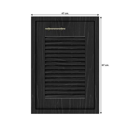 บานซิงค์เดี่ยวเกล็ดเต็ม JUPITER GLORY OAK 43x63 ซม. สีดำ_3