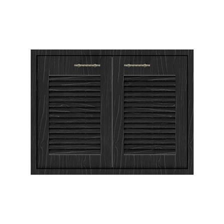 บานซิงค์คู่เกล็ดเต็ม JUPITER GLORY OAK 83x63 ซม. สีดำ