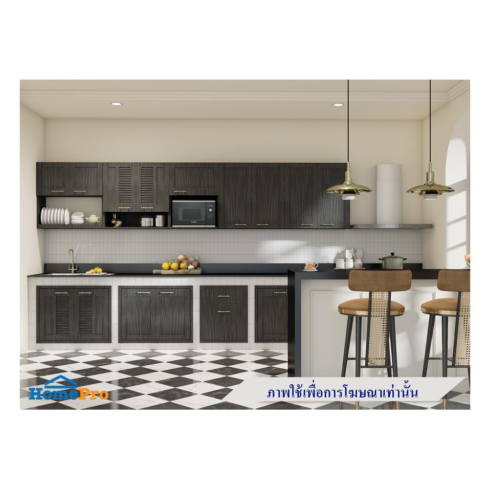 บานซิงค์เดี่ยวเกล็ดผสม JUPITER GLORY OAK 47x67 ซม. สีดำ