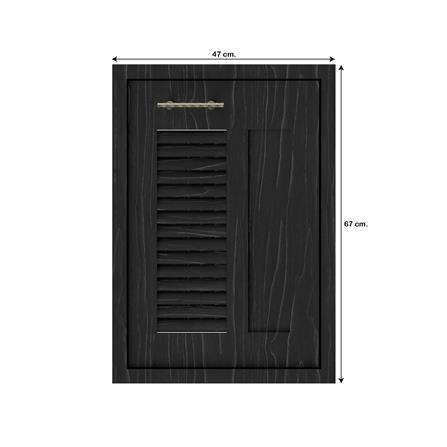 บานซิงค์เดี่ยวเกล็ดผสม JUPITER GLORY OAK 43x63 ซม. สีดำ_3