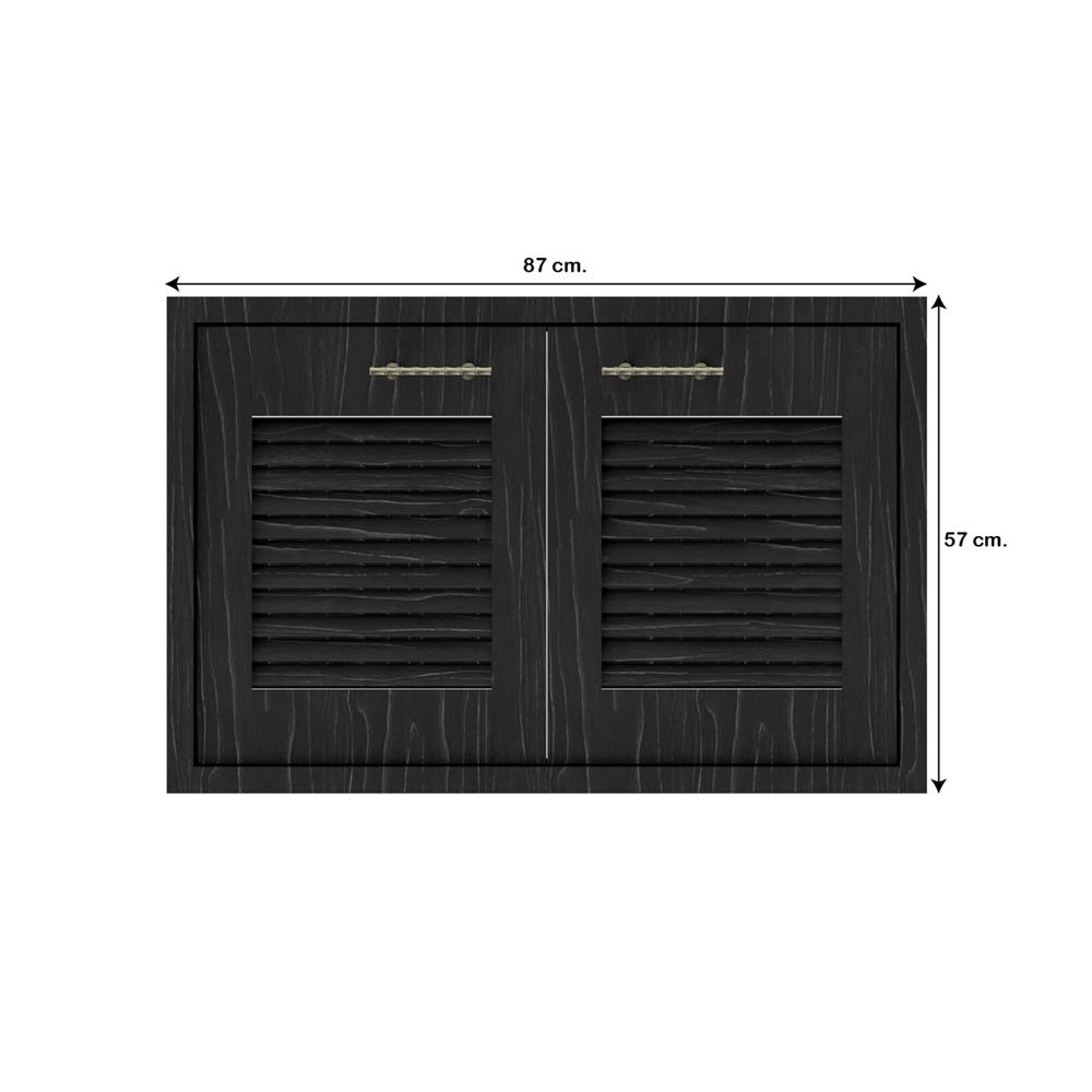 บานใต้เตาเกล็ดเต็ม JUPITER GLORY OAK 83x53 ซม. สีดำ