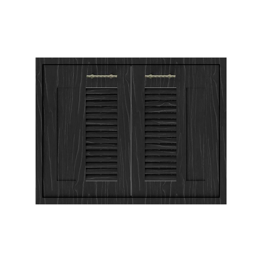 บานซิงค์คู่เกล็ดผสม JUPITER GLORY OAK 83x63 ซม. สีดำ