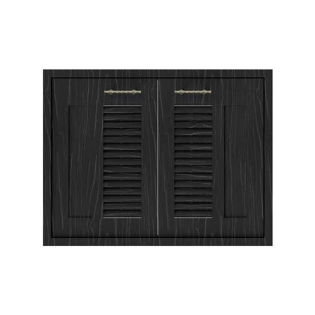 บานซิงค์คู่เกล็ดผสม JUPITER GLORY OAK 83x63 ซม. สีดำ