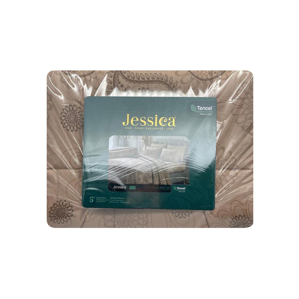ชุดผ้าปูที่นอน 5 ฟุต 6 ขิ้น JESSICA TENCEL 22015-T857