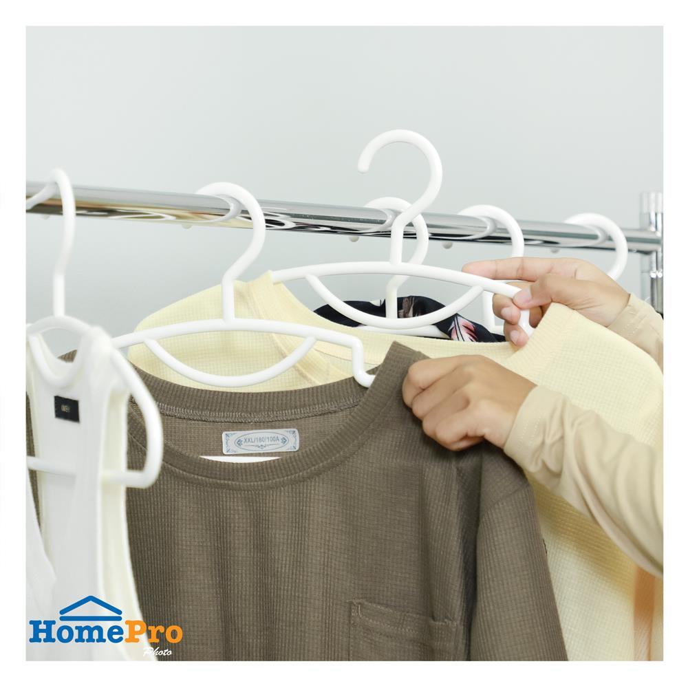 ไม้แขวนเสื้อ PLIM H-059 สีขาว แพ็ก 6 ชิ้น
