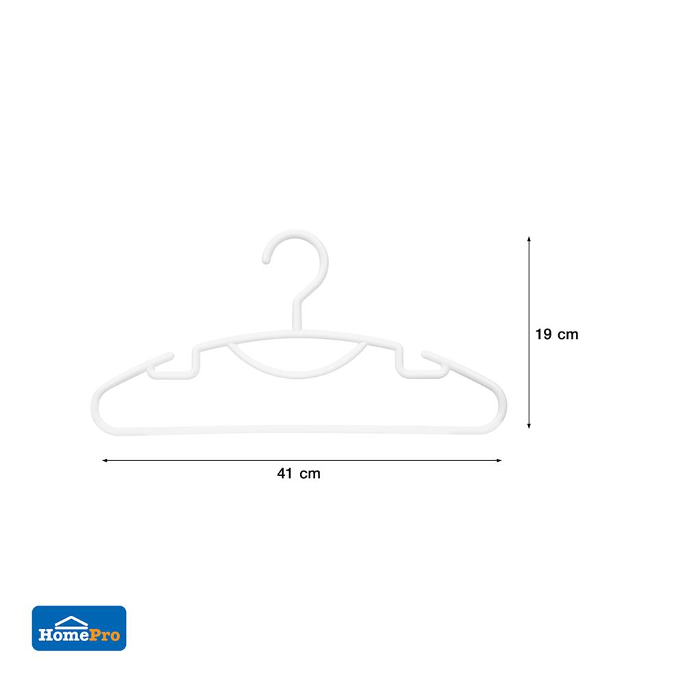 ไม้แขวนเสื้อ PLIM H-059 สีขาว แพ็ก 6 ชิ้น