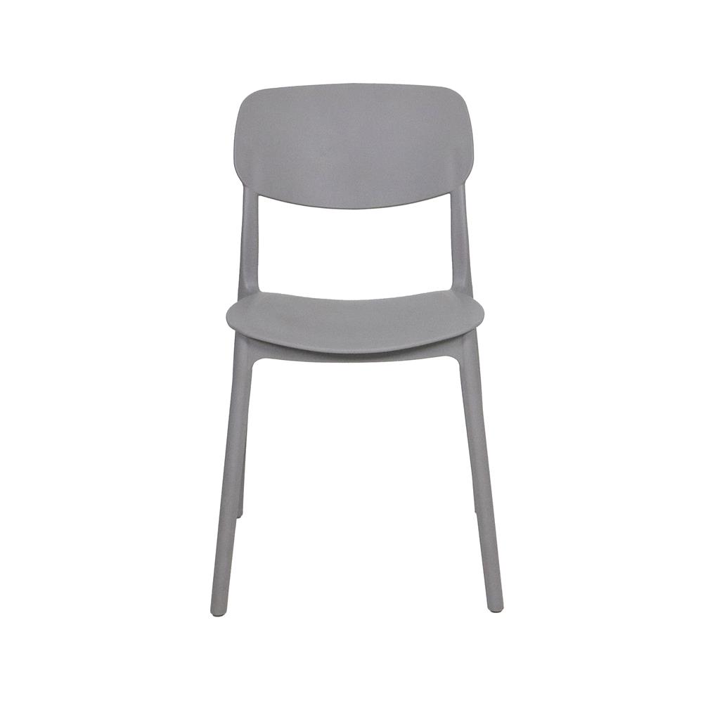 เก้าอี้พลาสติก SPRING GIN สีเทา