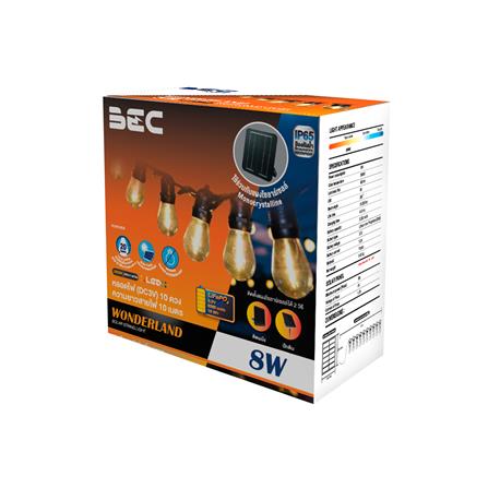 ไฟจัดสวน SOLAR BEC WONDERLAND 8 วัตต์ WARM WHITE สีดำ_2
