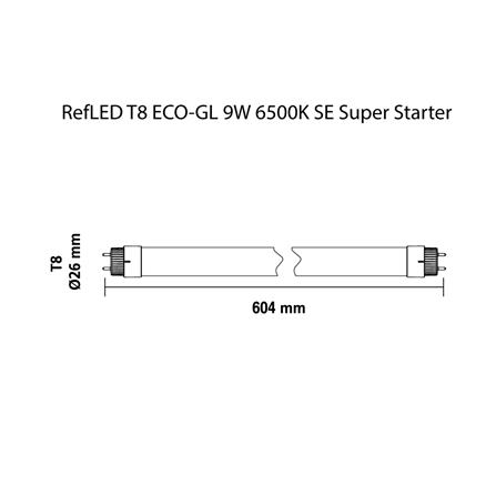 หลอด LED สั้น SYLVANIA T8 SUPER LM SE 9 วัตต์ DAYLIGHT G13_3