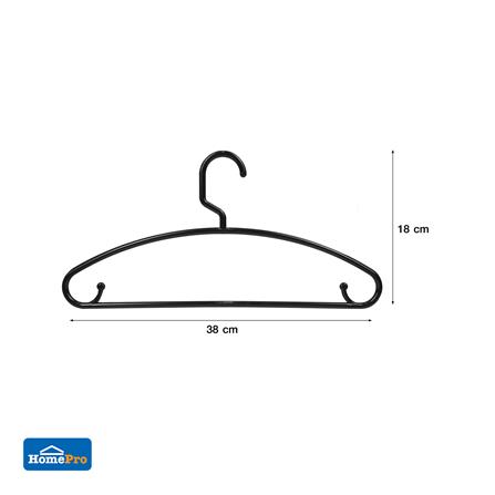 ไม้แขวนเสื้อ PLIM H-023 สีดำ แพ็ก 6 ชิ้น_6