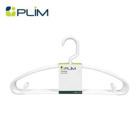 ไม้แขวนเสื้อ PLIM H-023 สีขาว แพ็ก 6 ชิ้น_1