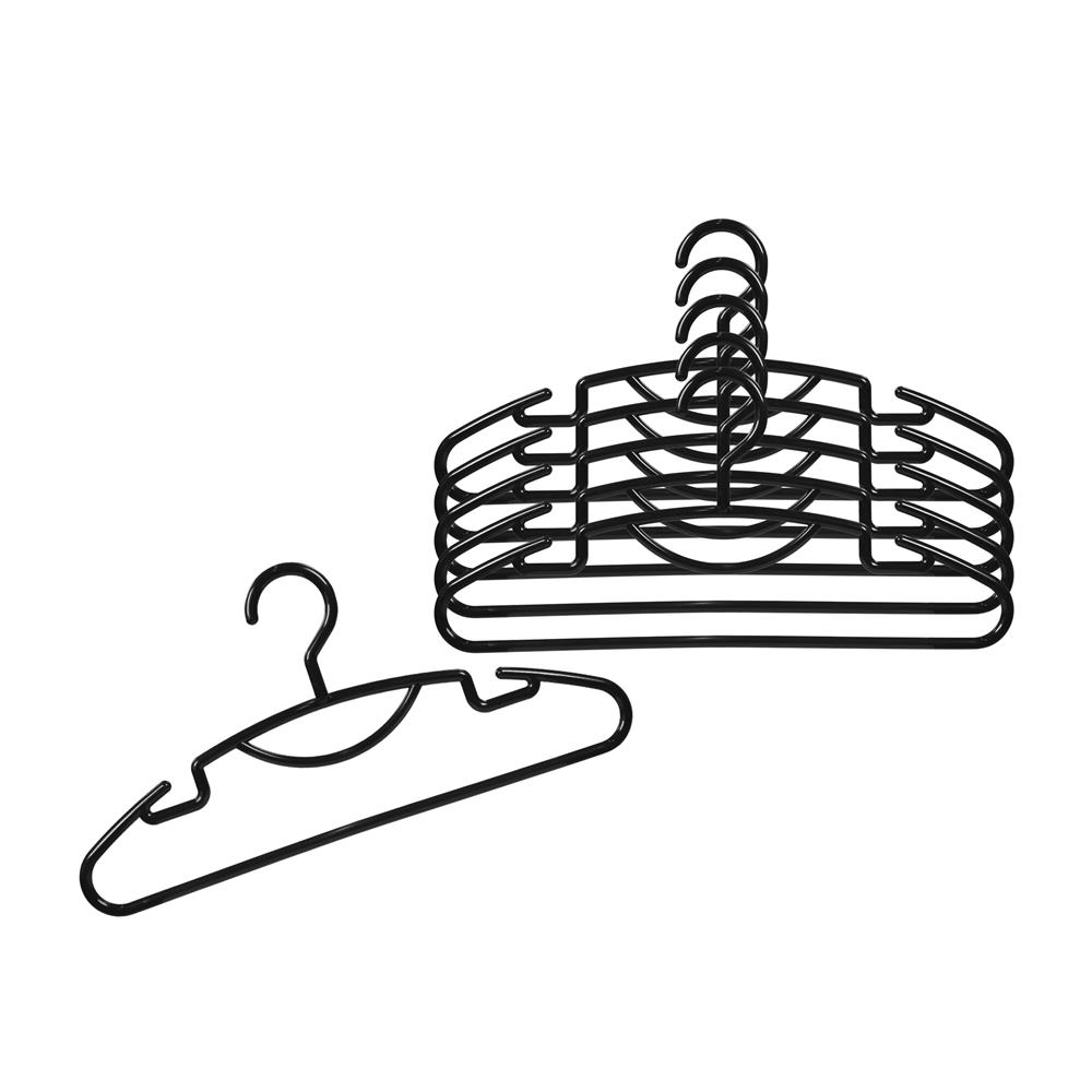 ไม้แขวนเสื้อ PLIM H-059 สีดำ แพ็ก 6 ชิ้น