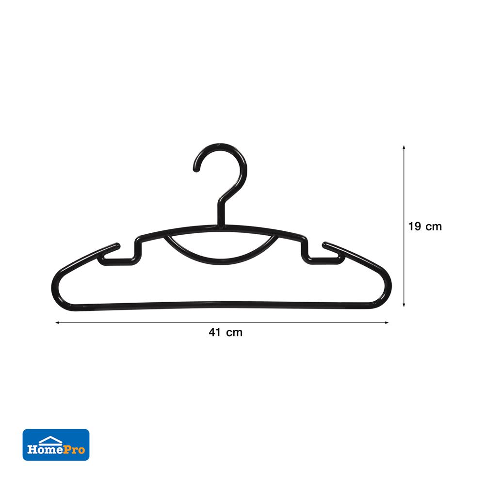 ไม้แขวนเสื้อ PLIM H-059 สีดำ แพ็ก 6 ชิ้น