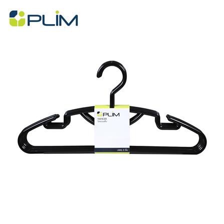 ไม้แขวนเสื้อ PLIM H-059 สีดำ แพ็ก 6 ชิ้น_0