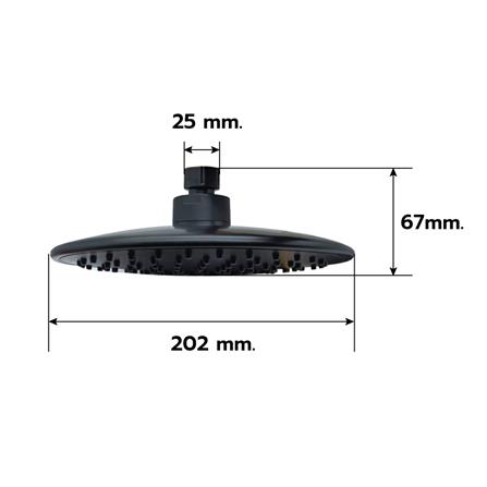 ฝักบัว RAIN SHOWER LUZERN T-9200BK สีดำ_3