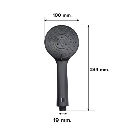 ฝักบัว RAIN SHOWER LUZERN T-9200BK สีดำ_2