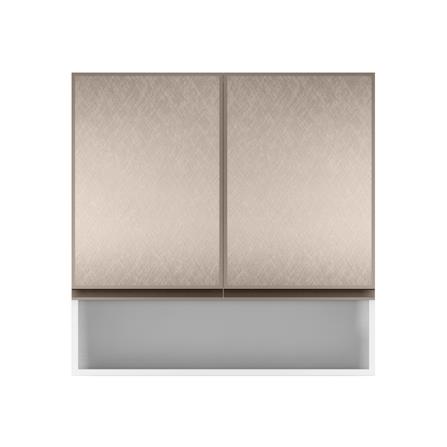 ตู้แขวนบานเปิดคู่พร้อมช่องโล่ง STARMARK BRIX 80x80 ซม. สี METAL_0