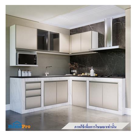 ตู้แขวนบานเปิดคู่พร้อมช่องโล่ง STARMARK BRIX 80x80 ซม. สี METAL_2