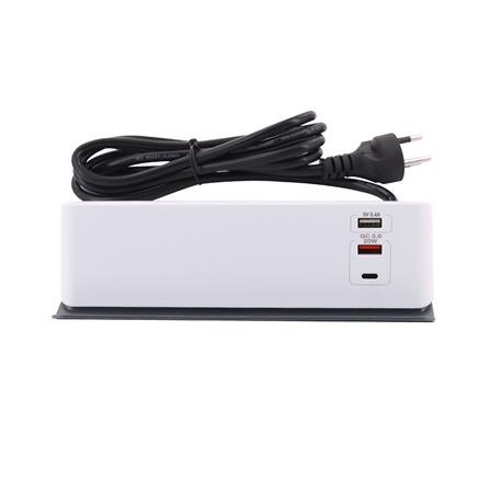 รางปลั๊กไฟ 3 ช่อง 1 สวิตซ์ PD20W+QC3.0+1USB 3.4A TOSHINO CW20PD 2 เมตร_2