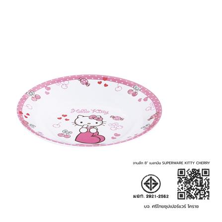 จานเมลามีนลึก 8 นิ้ว SUPERWARE KITTY CHERRY_5