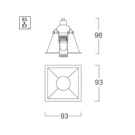 ดาวน์ไลท์ LUMAX 24-05129 3.6 นิ้ว สีขาว เหลี่ยม_5