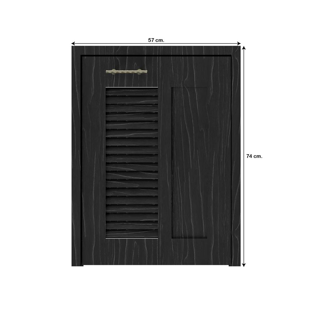 บานถังแก๊สเกล็ดผสม JUPITER GLORY OAK 53x72 ซม. สีดำ