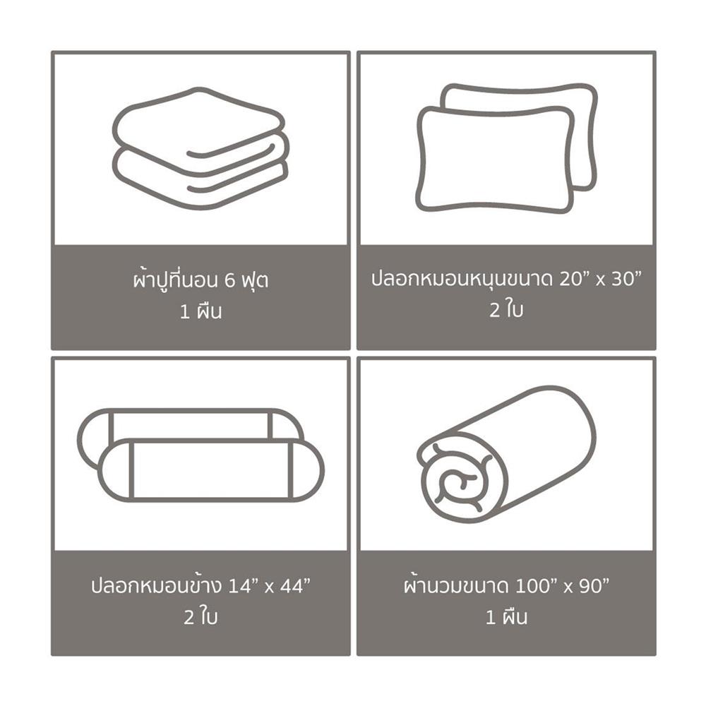 ชุดผ้าปูที่นอน 6 ฟุต 6 ชิ้น PREMIER SATIN PREMIER MIX SP027