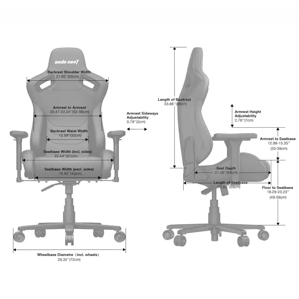 เก้าอี้เกมมิ่ง ANDA SEAT KAISER FRONTIER SIZE XL สีแดง