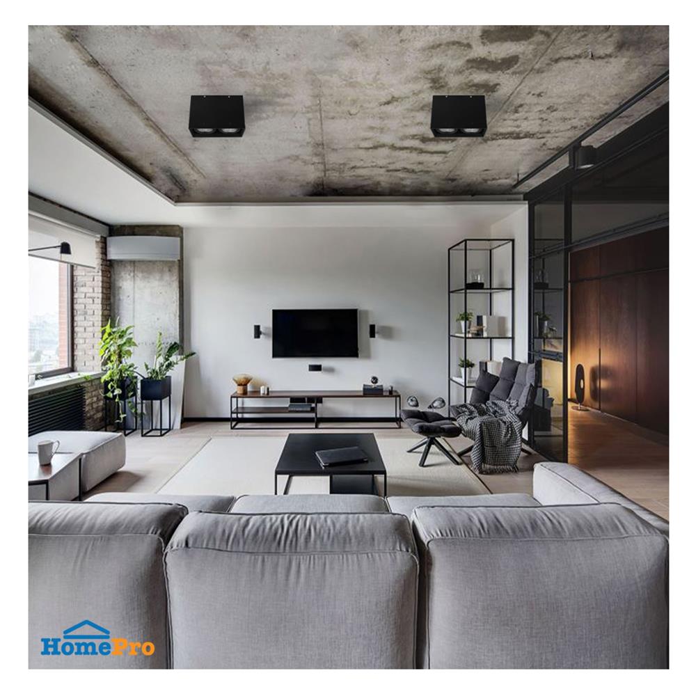 ดาวน์ไลท์ LUMAX 25-01944 12.7 นิ้ว สีดำ เหลี่ยม